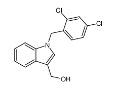 1-[(2,4-dichlorophenyl)methyl]-1H-indole-3-methanol structure
