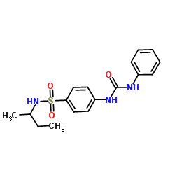 N-sec-Butyl-4-[(phenylcarbamoyl)amino]benzenesulfonamide结构式