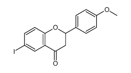 6-iodo-2-(4-methoxyphenyl)-2,3-dihydrochromen-4-one Structure