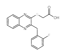 {[3-(2-Fluorobenzyl)quinoxalin-2-yl]thio}-acetic acid结构式