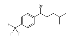 Benzene, 1-(1-bromo-4-methylpentyl)-4-(trifluoromethyl)结构式