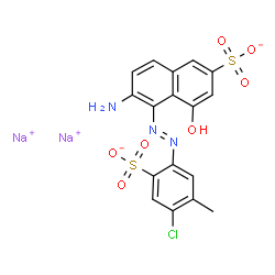 6-amino-5-[(4-chloro-5-methyl-2-sulphophenyl)azo]-4-hydroxynaphthalene-2-sulphonic acid, sodium salt picture