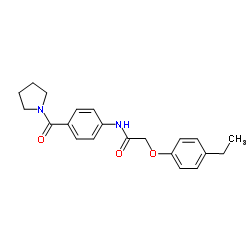 2-(4-Ethylphenoxy)-N-[4-(1-pyrrolidinylcarbonyl)phenyl]acetamide Structure