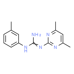 N-(4,6-Dimethylpyrimidin-2-yl)-N'-(3-methylphenyl)guanidine结构式