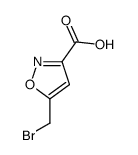 5-(bromomethyl)isoxazole-3-carboxylic acid Structure