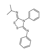 4-Phenyl-5-phenylimino-3-isopropylimino-1,2,4-dithiazolidin Structure