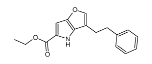 ethyl 3-phenethyl-4H-furo[3,2-b]pyrrole-5-carboxylate结构式