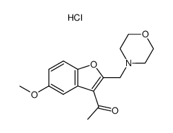 2-Morpholinomethyl-3-acetyl-5-methoxybenzofuran hydrochloride Structure