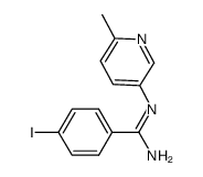 (E)-4-iodo-N'-(6-methylpyridin-3-yl)benzamidine结构式