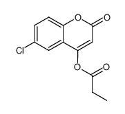 6-chloro-4-propionyloxy-coumarin结构式