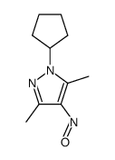 1-cyclopentyl-3,5-dimethyl-4-nitroso-1H-pyrazole结构式
