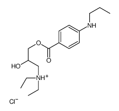 diethyl-[2-hydroxy-3-[4-(propylamino)benzoyl]oxypropyl]azanium,chloride Structure