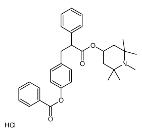 [4-[3-oxo-3-(1,2,2,6,6-pentamethylpiperidin-4-yl)oxy-2-phenylpropyl]phenyl] benzoate,hydrochloride Structure