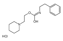 2-piperidin-1-ium-1-ylethyl N-(2-phenylethyl)carbamate,chloride结构式