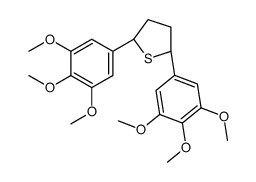 (2S)-2,5-Bis(3,4,5-trimethoxyphenyl)tetrahydrothiophene Structure