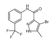 4-bromo-5-methyl-N-[3-(trifluoromethyl)phenyl]-1H-pyrazole-3-carboxamide Structure