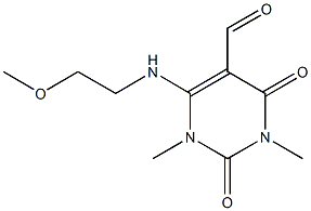 6-[(2-甲氧基乙基)氨基]-1,3-二甲基-2,4-二羰基-1,2,3,4-四氢-5-嘧啶甲醛图片