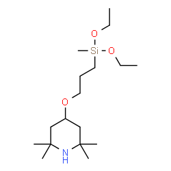 4-[3-(diethoxymethylsilylpropoxy)-2,2,6,6-tetramethyl]piperidine structure