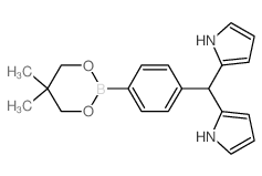 5-(4-(5,5-dimethyl-1,3,2-dioxaborinane)phenyl) dipyrromethane (under argon) structure
