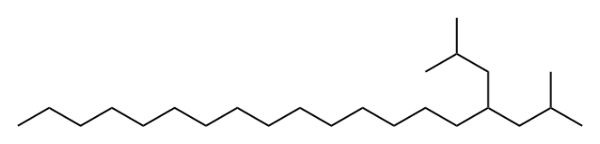 Nonadecane, 2-methyl-4-(2-methylpropyl)- Structure
