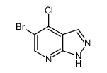 5-溴-4-氯-1H-吡唑并[3,4-b]吡啶结构式