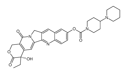 10-[4-(1-piperidino)-1-piperidino]carbonyloxycamptothecin Structure