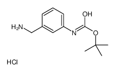tert-butyl N-[3-(aminomethyl)phenyl]carbamate,hydrochloride Structure