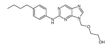 2-[[2-(4-butylanilino)purin-9-yl]methoxy]ethanol Structure