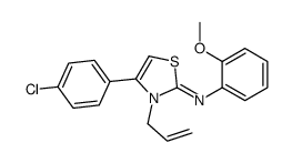 4-(4-chlorophenyl)-N-(2-methoxyphenyl)-3-prop-2-enyl-1,3-thiazol-2-imine结构式