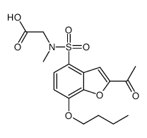 2-[(2-acetyl-7-butoxy-1-benzofuran-4-yl)sulfonyl-methylamino]acetic acid Structure