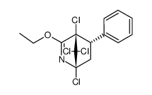 3-ethoxy-endo-5-phenyl-1,4,7,7-tetrachloro-2-azabicyclo<2.1.1>hept-2-ene结构式
