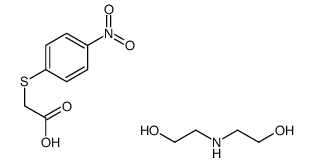 bis(2-hydroxyethyl)azanium,2-(4-nitrophenyl)sulfanylacetate结构式
