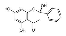 (S)-2,5,7-Trihydroxy-2-phenyl-chroman-4-one结构式