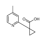 1-(4-methylpyridin-2-yl)cyclopropane-1-carboxylic acid结构式