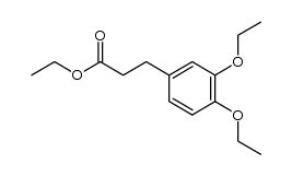 3-(3,4-diethoxyphenyl)propionic acid ethyl ester Structure