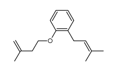 1-(3-methyl-3-buten-1-yl) oxy-2-(3-methyl-2-buten-1-yl)-benzene Structure