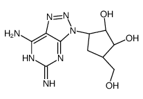 (1S,2S,3R,5R)-3-(5,7-diaminotriazolo[4,5-d]pyrimidin-3-yl)-5-(hydroxymethyl)cyclopentane-1,2-diol Structure