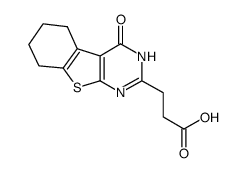 3-(4-氧代-3,4,5,6,7,8-六氢苯并[4,5]噻吩并[2,3-d]2-嘧啶)-丙酸结构式