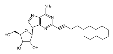 2-(1-tetradecyn-1-yl)adenosine结构式
