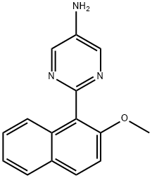 2-(2-Methoxy-naphthalen-1-yl)-pyrimidin-5-ylamine Structure