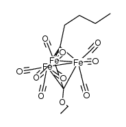 Fe3(CO)9(μ3-COEt)(μ3-C(CH2)3CH3)结构式