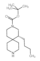 3,9-Diazaspiro[5.5]undecane-3-carboxylic acid, 1-butyl-, 1,1-dimethylethyl ester, (1R) Structure