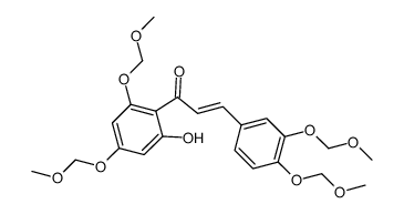 3-(3,4-bis(methoxymethoxy)phenyl)-1-(2-hydroxy-4,6-bis(methoxymethoxy)phenyl)prop-2-en-1-one结构式
