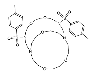 4,13-bis(p-tolylsulphonyl)-7,10,19,22,27-pentaoxa-1,4,13,16-tetra-azabicyclo<14.8.5>-nonacosane Structure