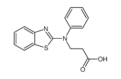 3-(Benzothiazol-2-yl-phenyl-amino)-propionic acid结构式