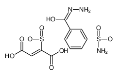 (E)-2-[2-(hydrazinecarbonyl)-4-sulfamoylphenyl]sulfonylbut-2-enedioic acid结构式
