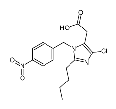 2-[2-butyl-5-chloro-3-[(4-nitrophenyl)methyl]imidazol-4-yl]acetic acid结构式