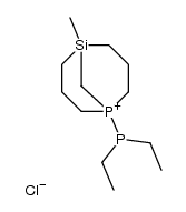 1-Diethylphosphino-5-methyl-1,5-phosphonia-silabicyclo[3.3.1]nonanchlorid Structure