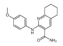 2-(4-methoxyanilino)-5,6,7,8-tetrahydroquinoline-3-carboxamide结构式