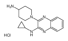 3-(4-氨基-1-哌啶基)-N-环丙基-2-喹喔啉胺盐酸盐结构式